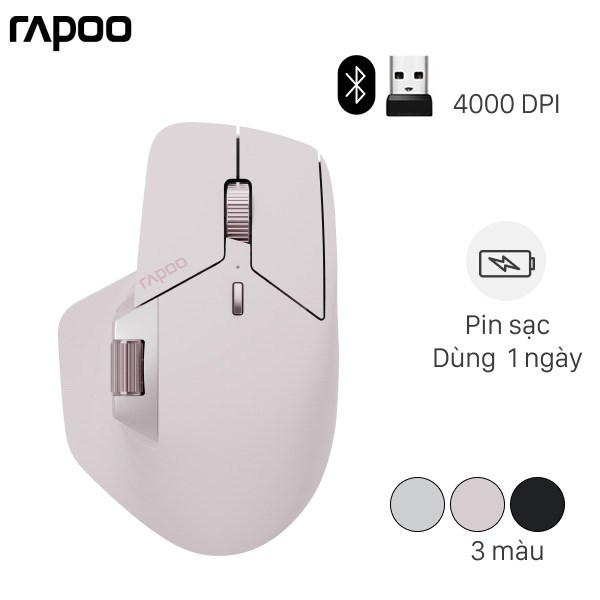 Chuột sạc Bluetooth Rapoo MT760 Mini