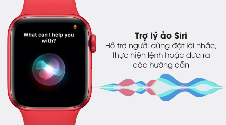 Apple Watch S6 40mm viền nhôm dây cao su (RED) hỗ trợ người dùng tốt hơn với trợ lý ảo Siri
